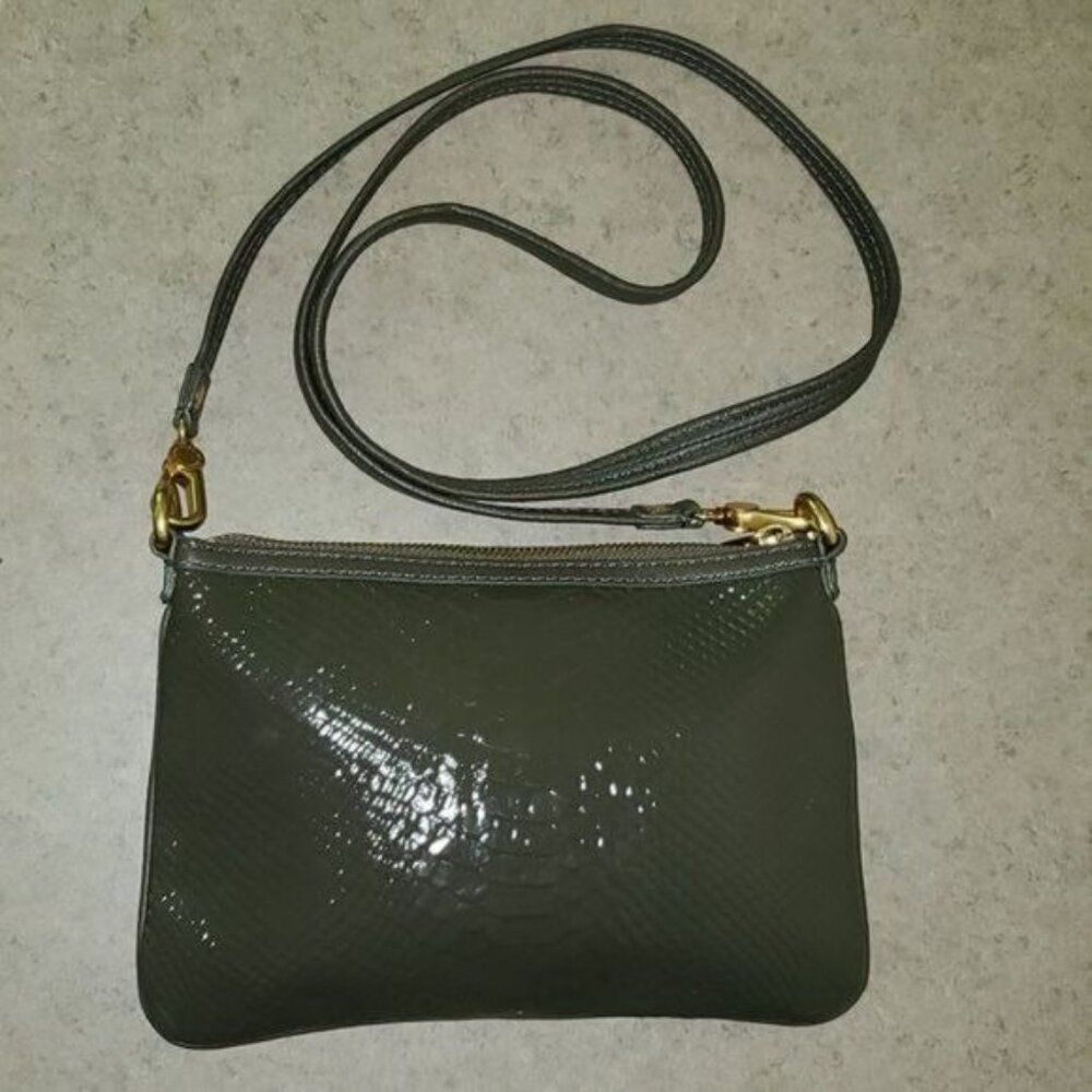 Marc Jacobs Crossbody Bag Gray Satchel Handbag Shoulder Leather WOMAN'S WOMEN'S - Picture 3 of 16